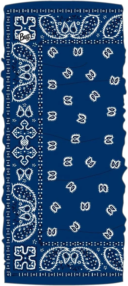 BUFF CoolNet UV Neck Gaiter, UPF 50 Sun Protection, Breathable, Versatile, Quick Dry Face Mask, Black & Blue, Adult Size