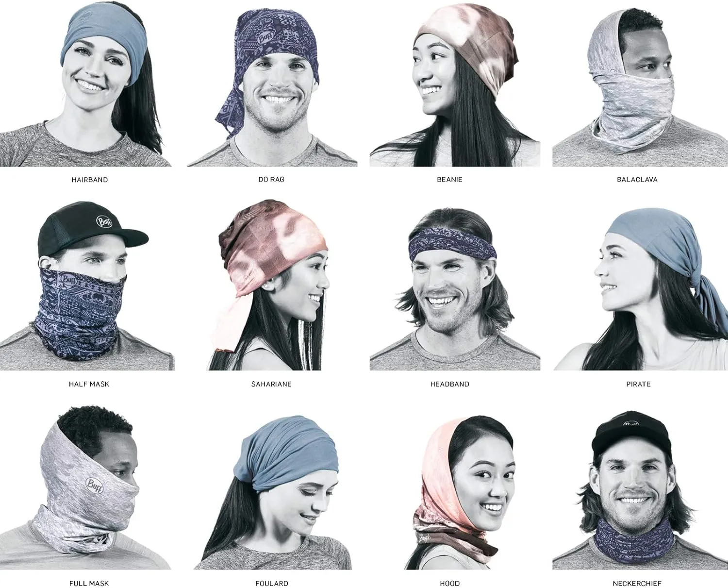 BUFF CoolNet UV Neck Gaiter, UPF 50 Sun Protection, Breathable, Versatile, Quick Dry Face Mask, Solid Colors, Adult Size
