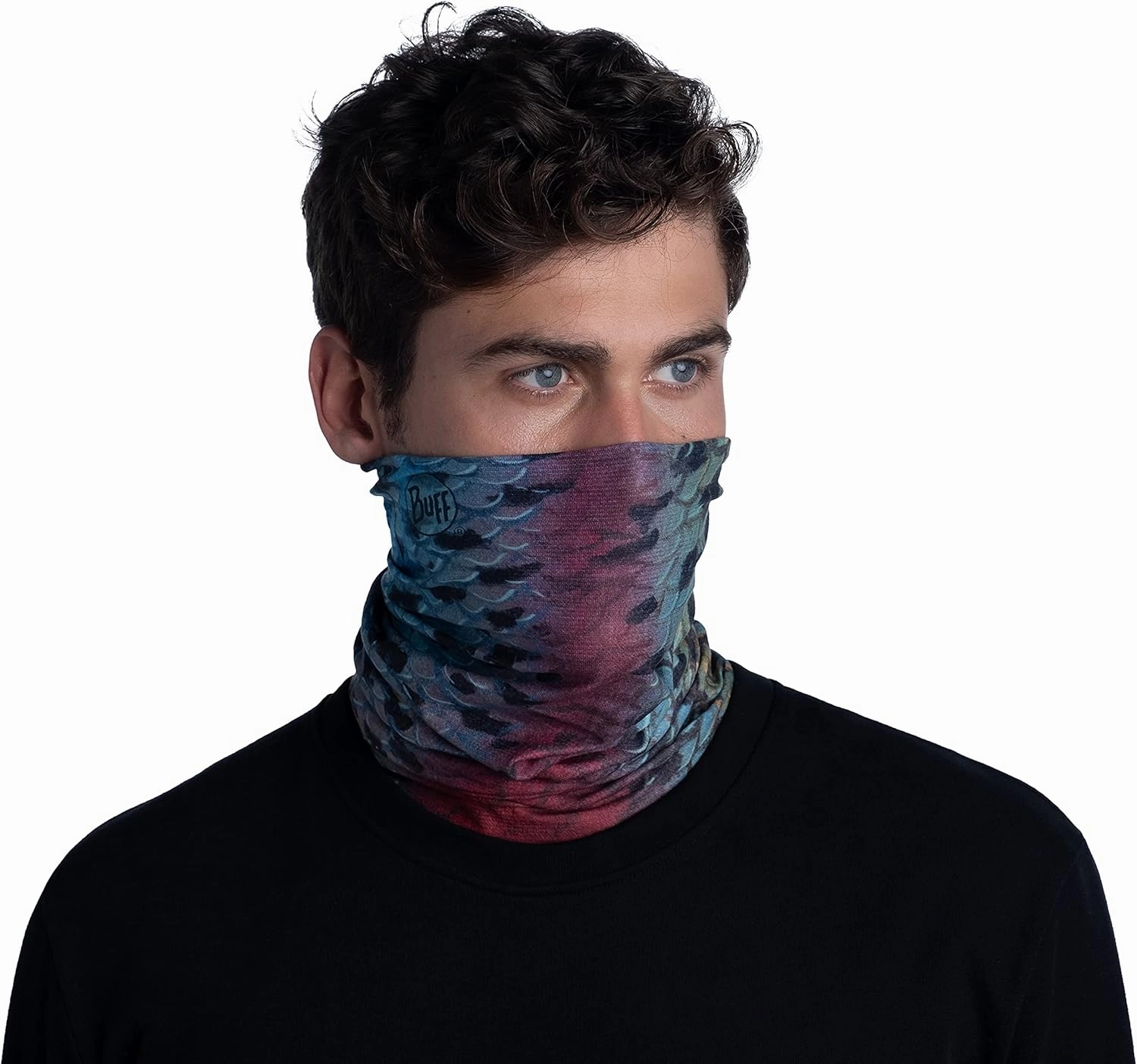 BUFF CoolNet UV Neck Gaiter, UPF 50 Sun Protection, Breathable, Versatile, Quick Dry Face Mask, Fishing Designs, Adult Size