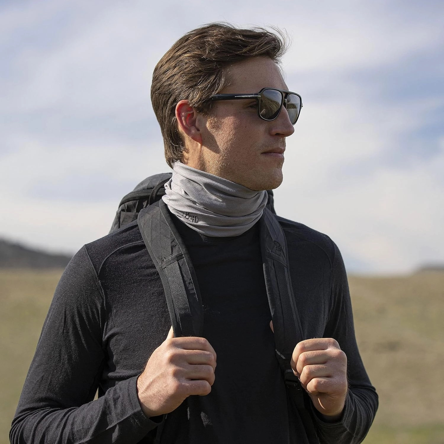 BUFF CoolNet UV Neck Gaiter, UPF 50 Sun Protection, Breathable, Versatile, Quick Dry Face Mask, Solid Colors, Adult Size