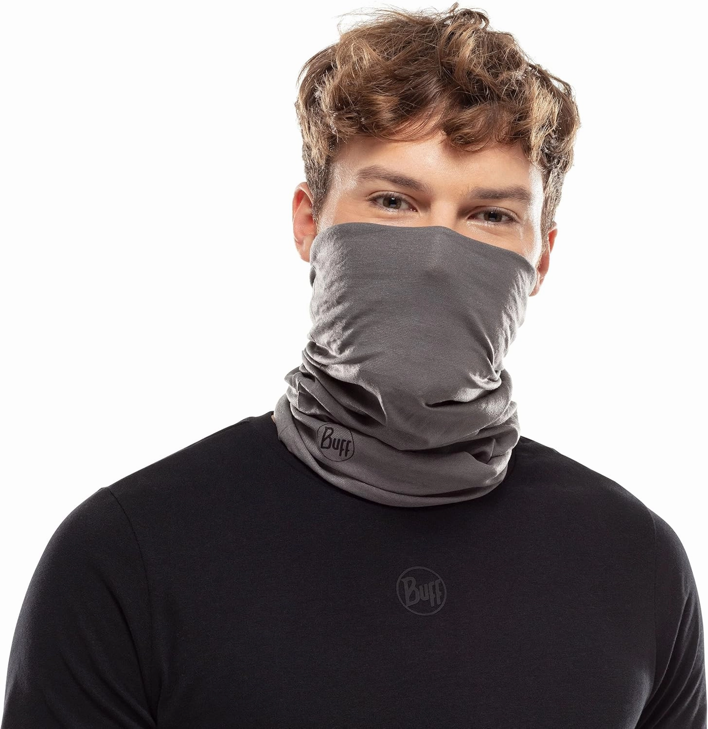 BUFF CoolNet UV Neck Gaiter, UPF 50 Sun Protection, Breathable, Versatile, Quick Dry Face Mask, Solid Colors, Adult Size