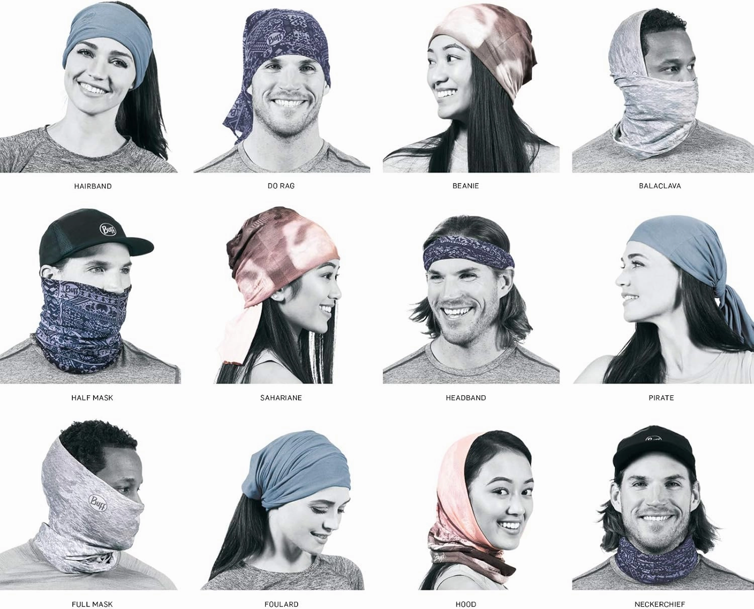 BUFF CoolNet UV Neck Gaiter, UPF 50 Sun Protection, Breathable, Versatile, Quick Dry Face Mask, Solid Colors, Adult Size