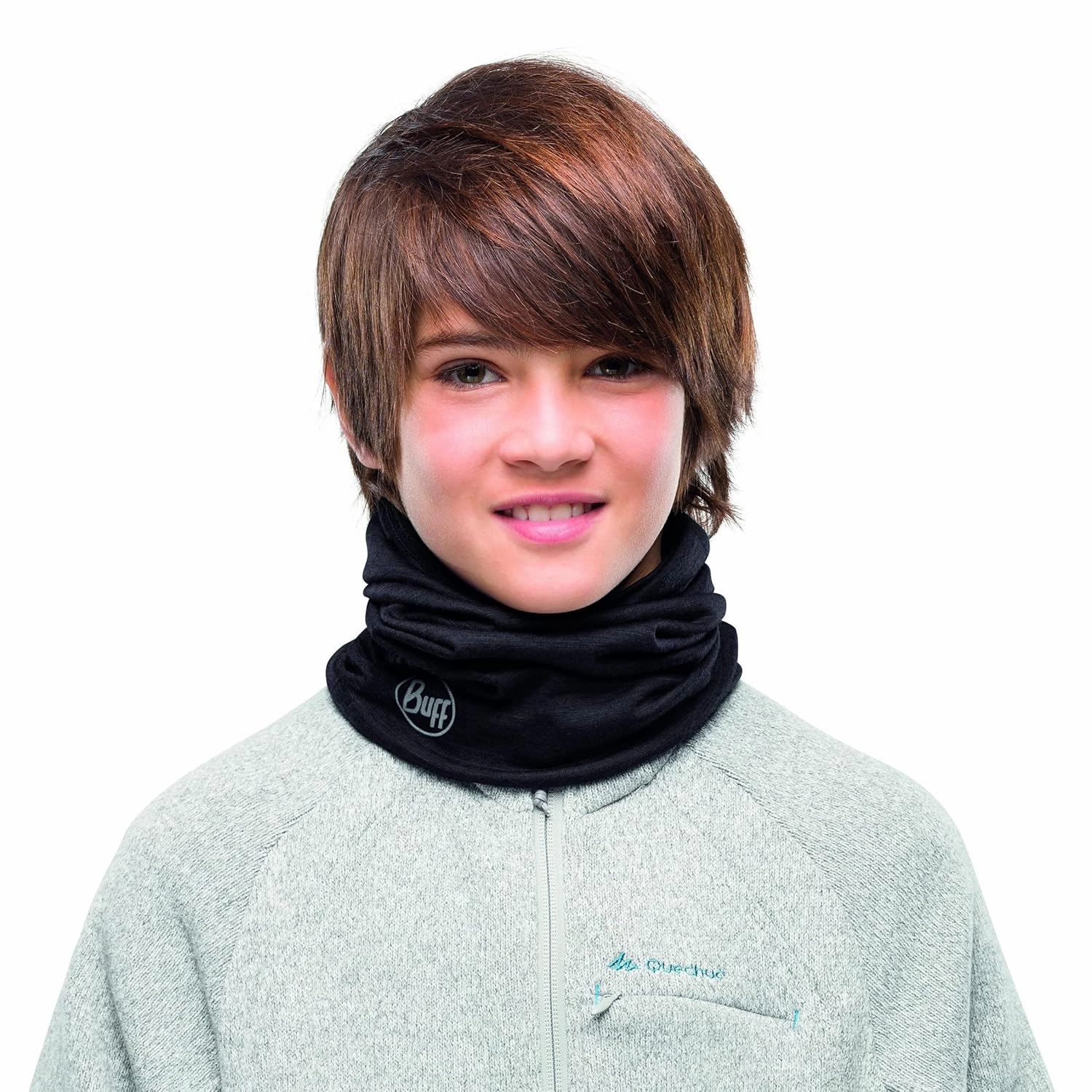 BUFF Junior CoolNet UV  Multifunctional Headwear and Face Mask, Camo Blue, One Size
