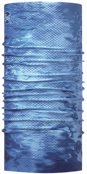 BUFF Junior CoolNet UV  Multifunctional Headwear and Face Mask, Camo Blue, One Size