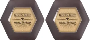 Burts Bees 100% Natural Mattifying Powder Foundation, Sand - 0.3 Ounce (Pack of 2)
