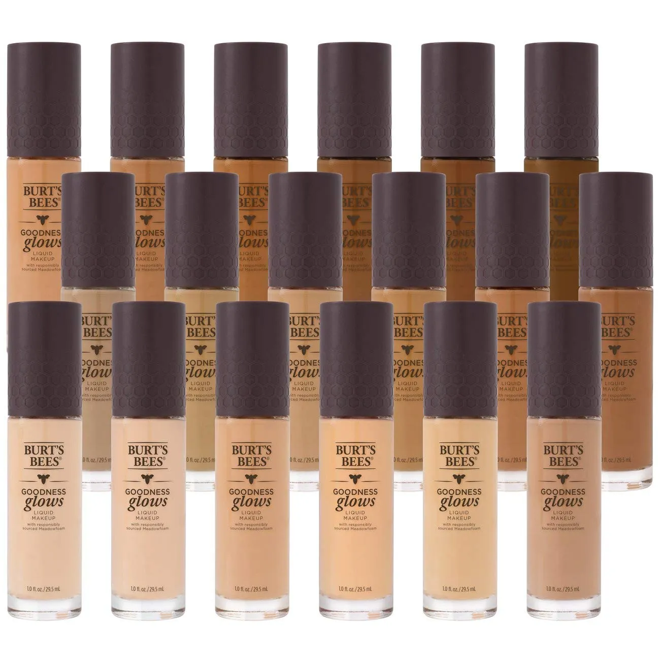 Burt's Bees Goodness Glows Liquid Makeup, Soft Honey - 1.0 Ounce