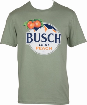 Busch Light Beer Proudly Brewed with Corn Circle Logo T-Shirt