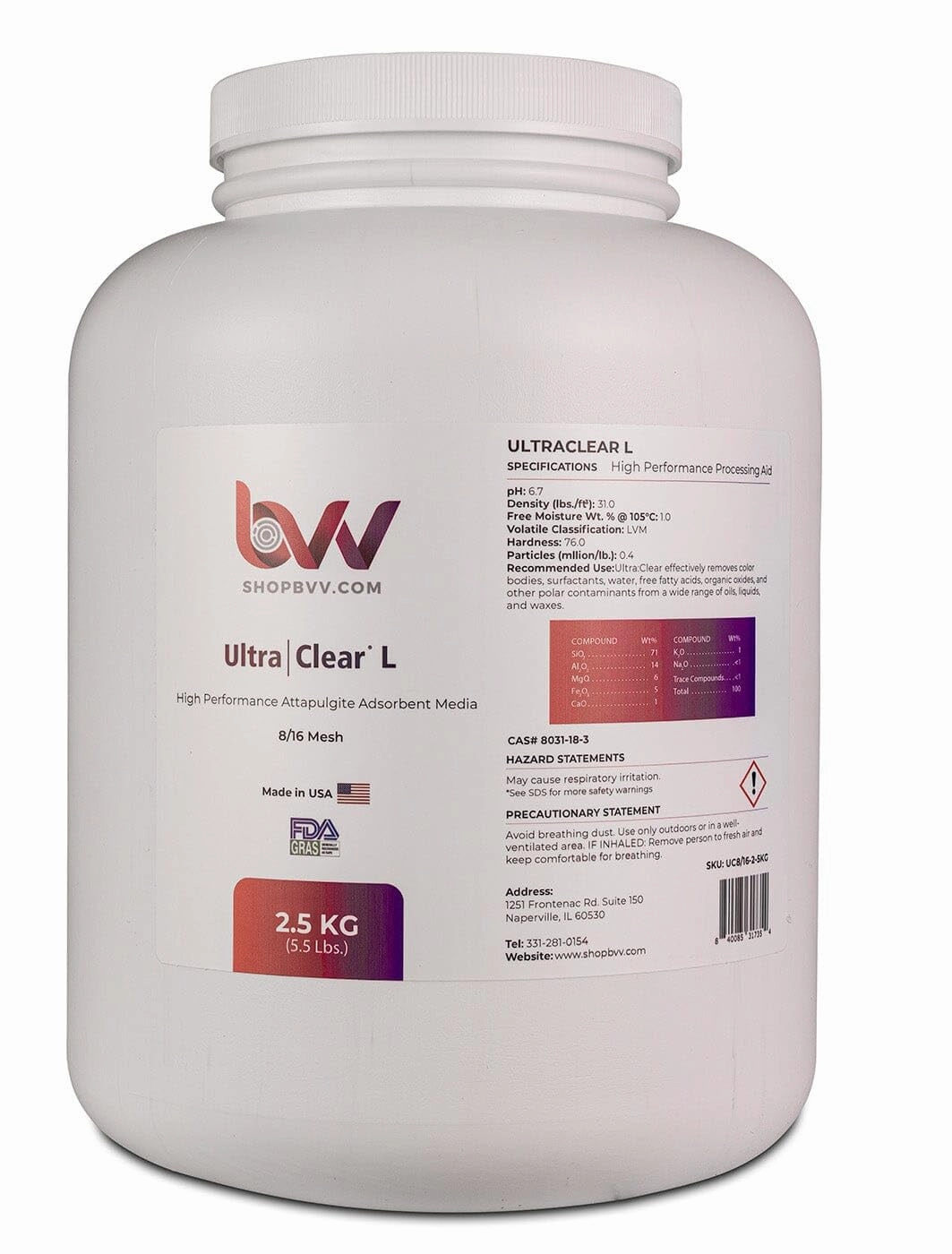 BVV Ultra Clear L - Granular High Performance Bentonite-50lb. Bag