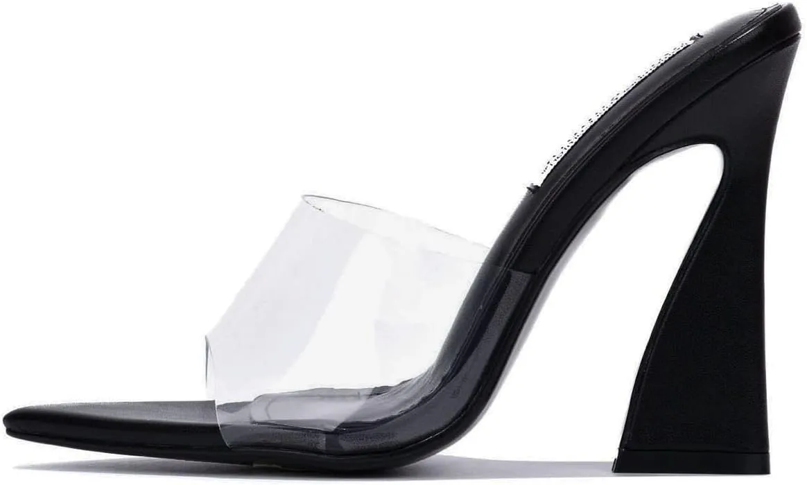 Cape Robbin Layland Clear Pointy Toe High Heels (Layland)