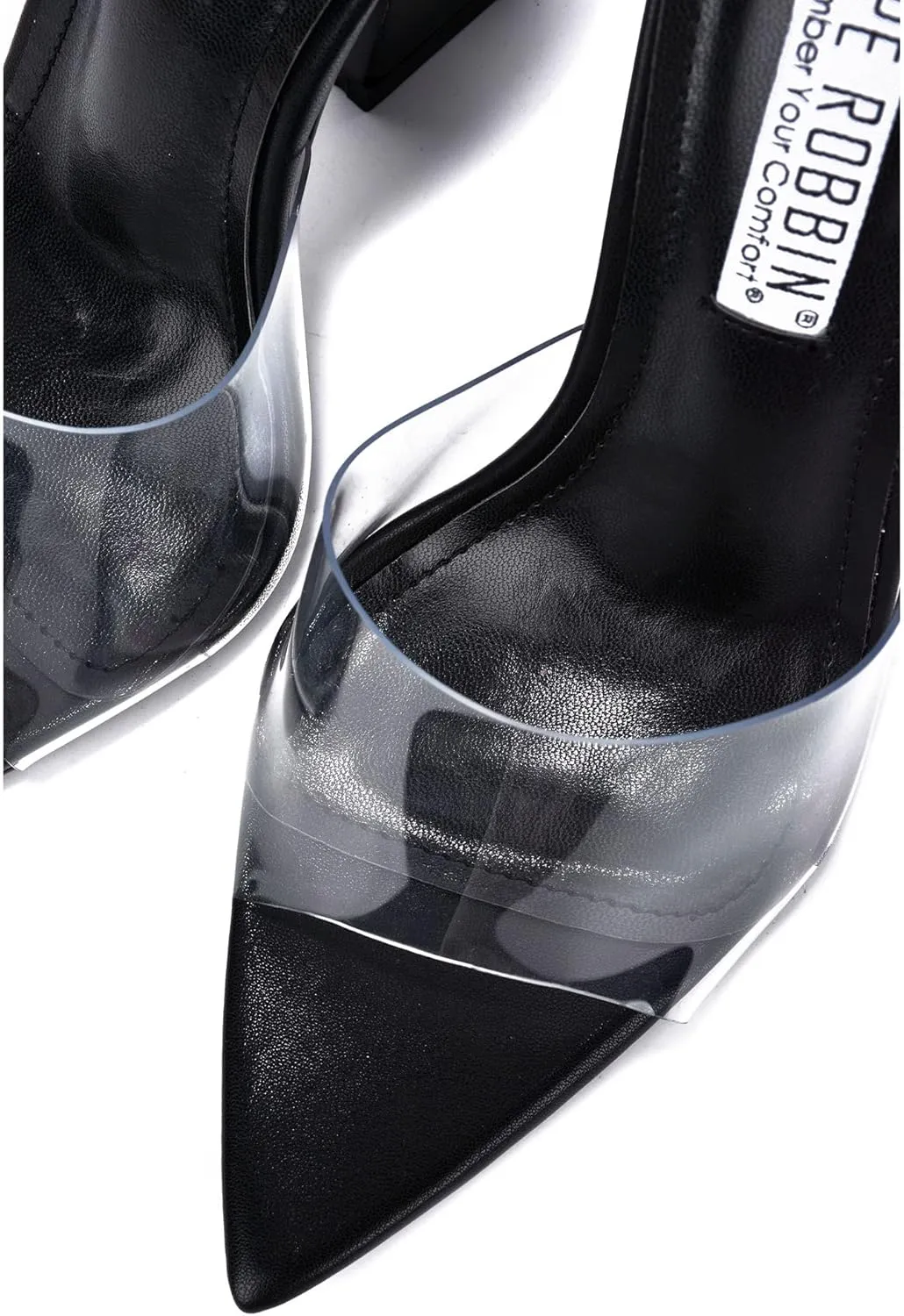 Cape Robbin Layland Clear Pointy Toe High Heels (Layland)
