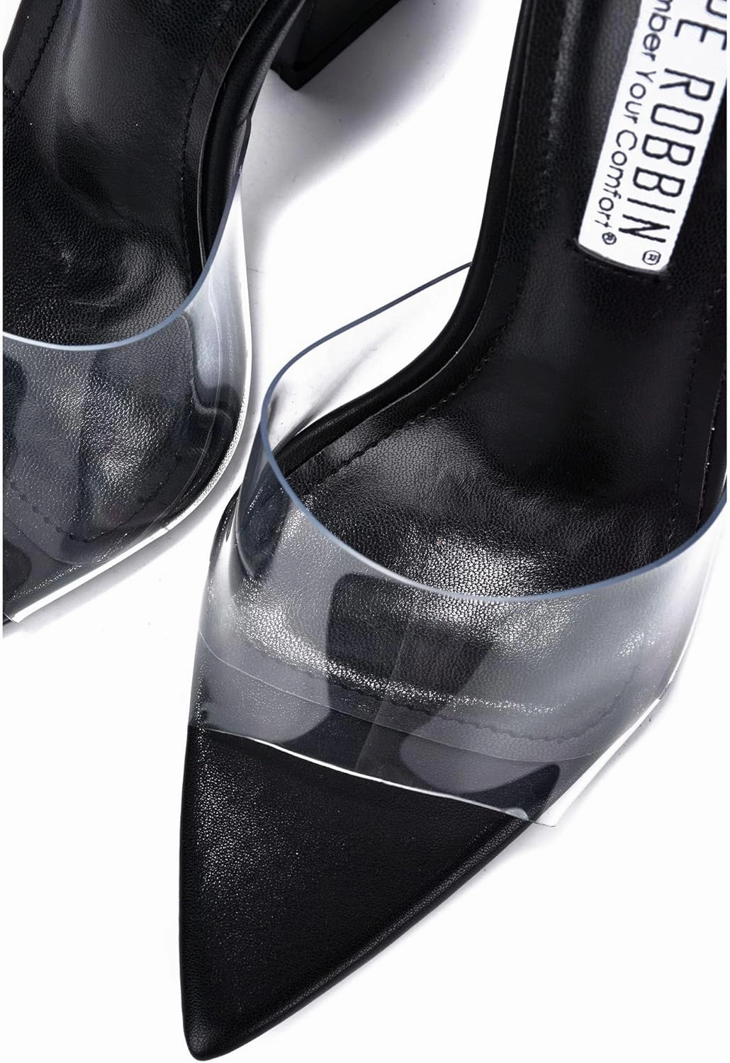 Cape Robbin Layland Clear Pointy Toe High Heels (Layland)