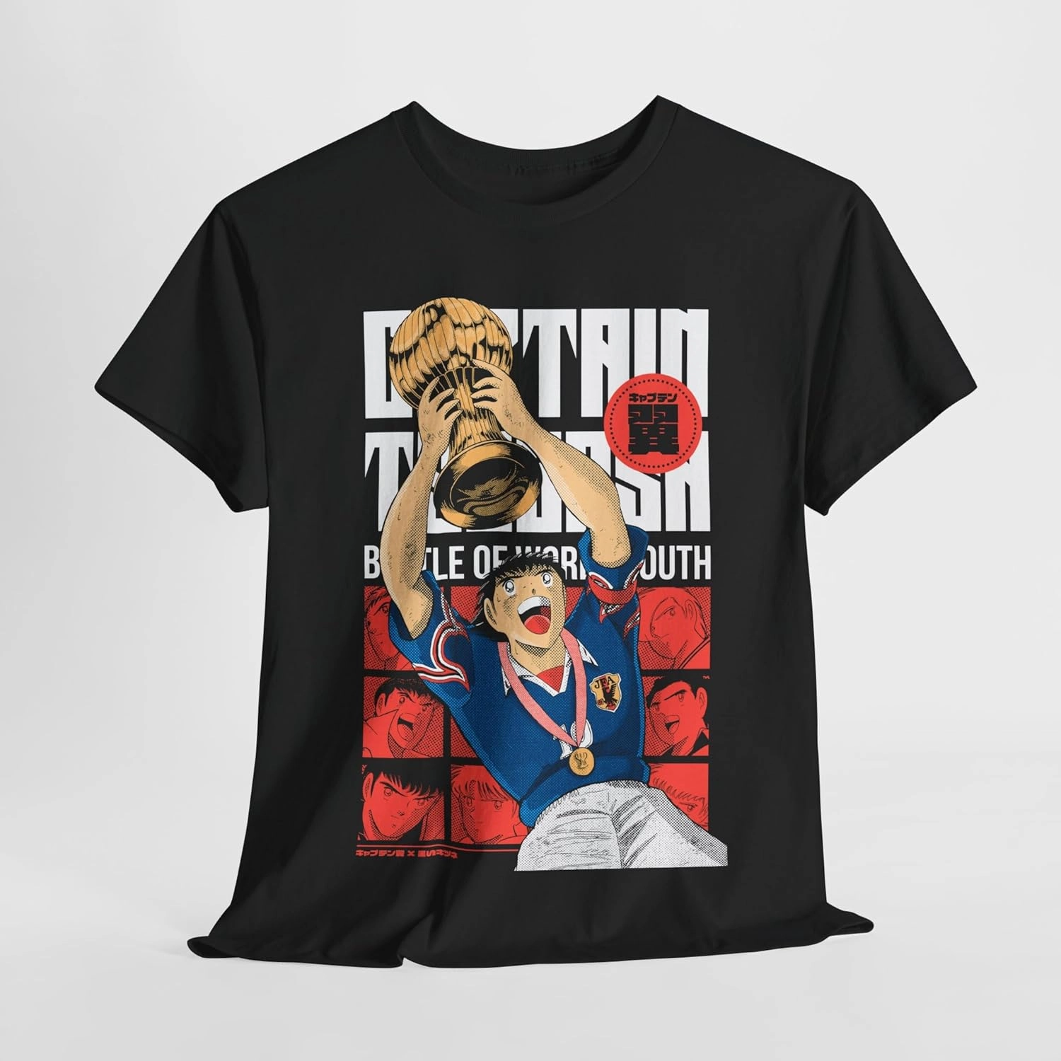 Captain Tsubasa Legendary Soccer Heroes Unisex T-Shirt - Japanese Anime Manga Style, Classic Sports Action, 80s Retro Vibes