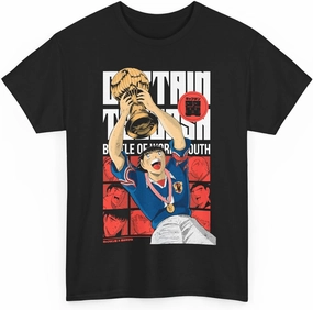 Captain Tsubasa Legendary Soccer Heroes Unisex T-Shirt - Japanese Anime Manga Style, Classic Sports Action, 80s Retro Vibes