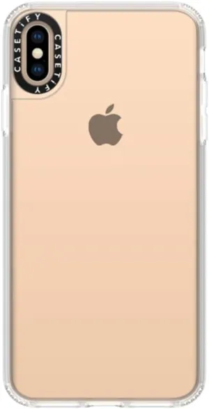 CASETiFY Clear Grip iPhone Xs Max Case Ultra Slim Transparent Hard Back Cover and Glossy Clear Shockproof Drop Proof Bumper Wireless Charging Compatibility for Apple iPhone Xs Max Case (2018)