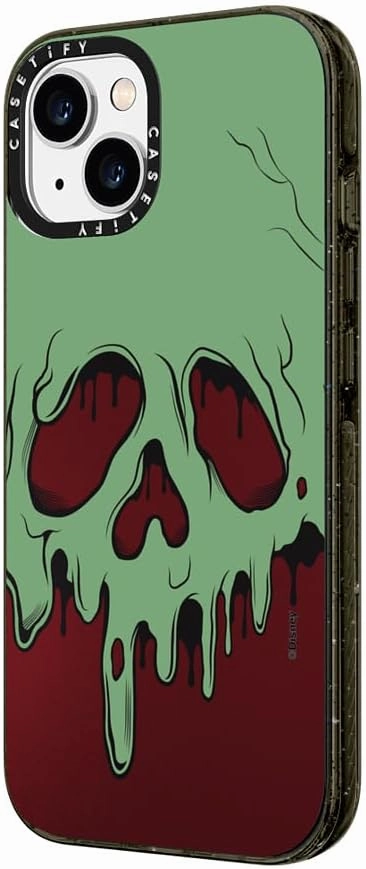 CASETiFY Impact iPhone 14 Case [Villains Co-Lab / 8.2ft Drop Protection/Magsafe] - Poison Apple - Clear Black
