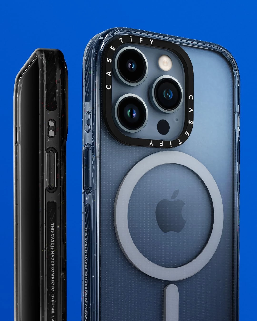 CASETiFY Impact iPhone 15 Pro Max Case [4X Military Grade Drop Tested / 8.2ft Drop Protection/Compatible with Magsafe] - Stickers Prints - AirTags - Clear Black