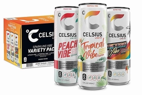 Celsius Sparkling Vibe Variety Pack, 18 Pack - 12 Fl Ounce Per Can