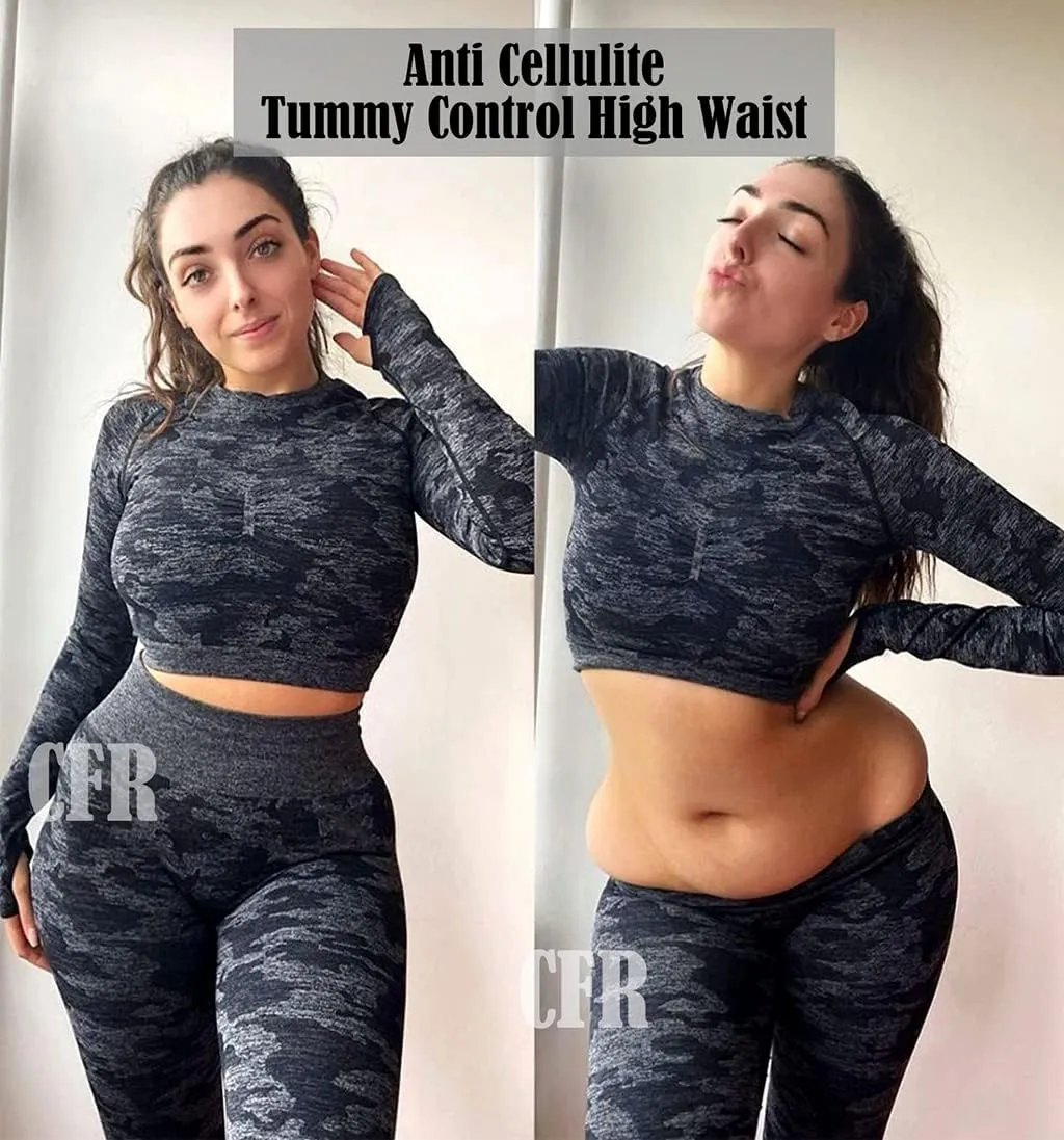 CFR Women's High Waist Workout Seamless Scrunch Booty Leggings Butt Lift Gym Fitness Girl Sport Active Yoga Pants