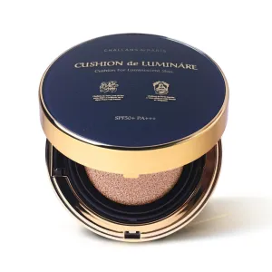 [CHALLANS de PARIS] Cushion de Lumináre Cream Foundation – Radiant Glow, Full Coverage, Long-Lasting Wear, Premium Formula, Smooth Finish, Volume, 21 Bright Ivory, 0.53 oz