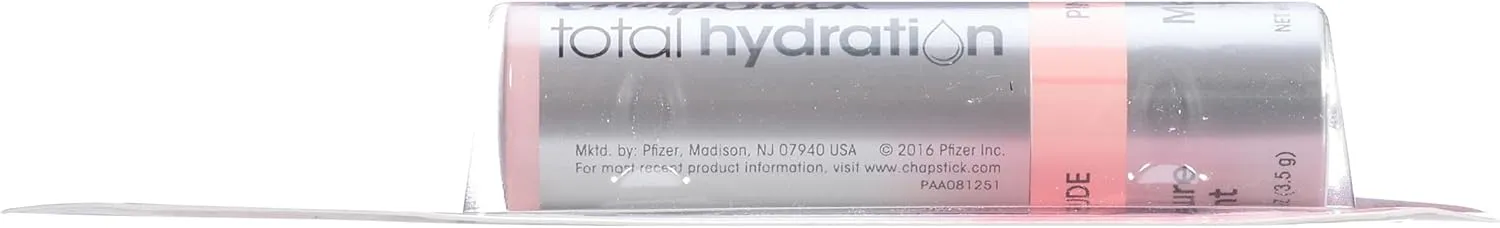 ChapStick Total Hydration Moisture   Tint Pink Nude Tinted Lip Balm Tube, Tinted Moisturizer - 0.12 Oz