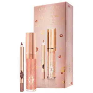 CHARLOTTE TILBURY Mini Glossy Pink Lip Gloss   Lip Liner Set - Nude Pink