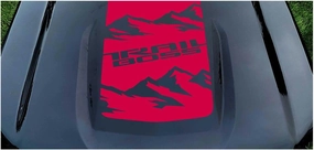 Chevy Silverado Red Mountain Trail Boss Hood Decal 2019-2025 GM Licensed
