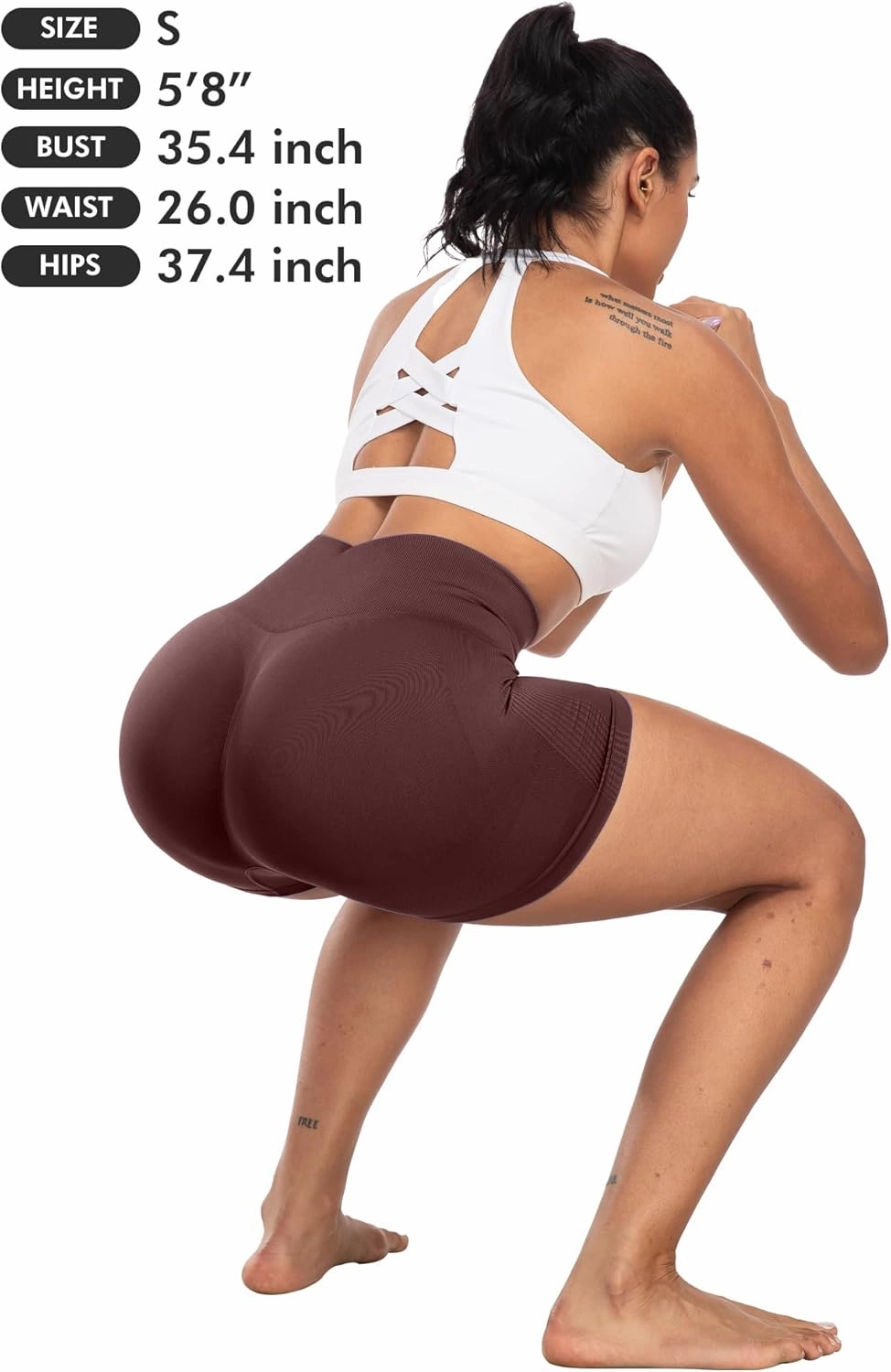 CHRLEISURE Women's 4 Packs Workout Gym Shorts, High Waisted Butt Lifting Scrunch Butt Seamless Booty Shorts