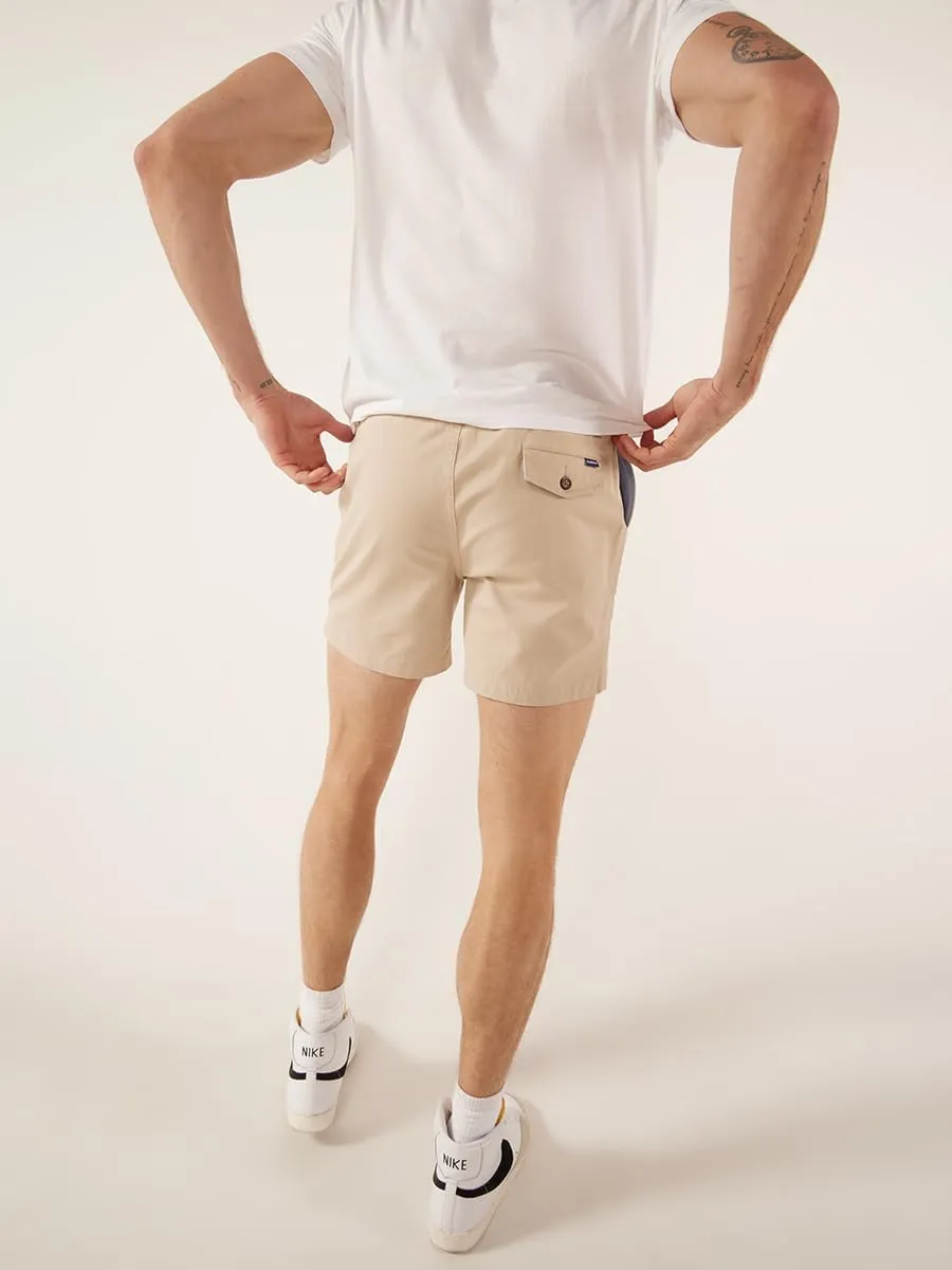 Chubbies Chino Shorts Men 5.5 Inch - Mens Shorts Casual with Elastic Waistband, Side and Back Pockets, Stretch Cotton Blend