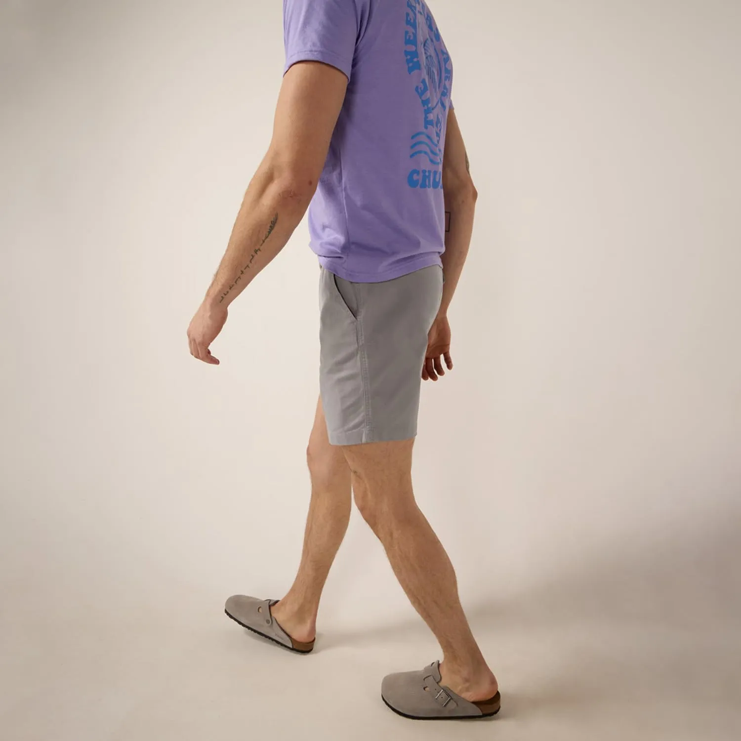 Chubbies Chino Shorts Men 7 Inch - Mens Shorts Casual with Elastic Waistband, Side and Back Pockets, Stretch Cotton Blend