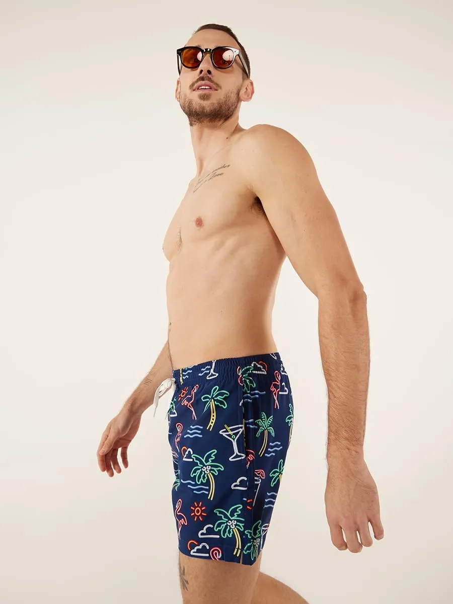 Chubbies Lined Mens Swim Trunks 5.5 Inch – Swim Shorts and Mens Shorts with Elastic Waist, Boxer Brief Liner, UPF 50 