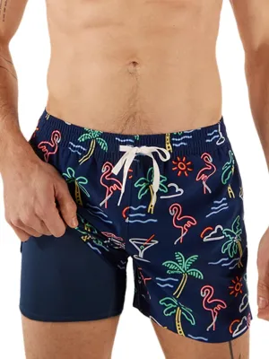 Chubbies Lined Mens Swim Trunks 5.5 Inch – Swim Shorts and Mens Shorts with Elastic Waist, Boxer Brief Liner, UPF 50 