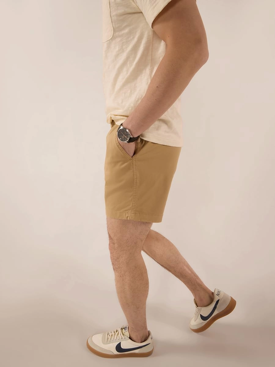 Chubbies Chino Shorts Men 5.5 Inch - Mens Shorts Casual with Elastic Waistband, Side and Back Pockets, Stretch Cotton Blend