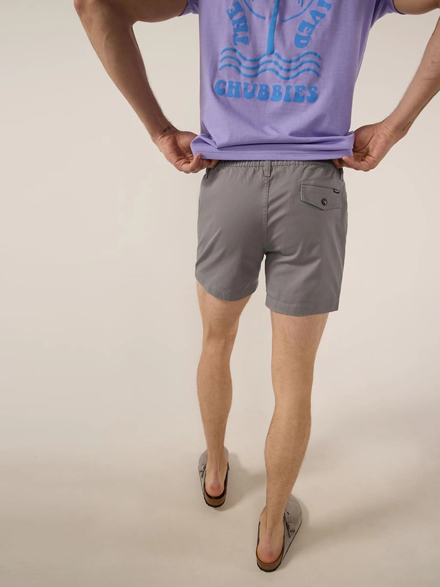 Chubbies Chino Shorts Men 5.5 Inch - Mens Shorts Casual with Elastic Waistband, Side and Back Pockets, Stretch Cotton Blend