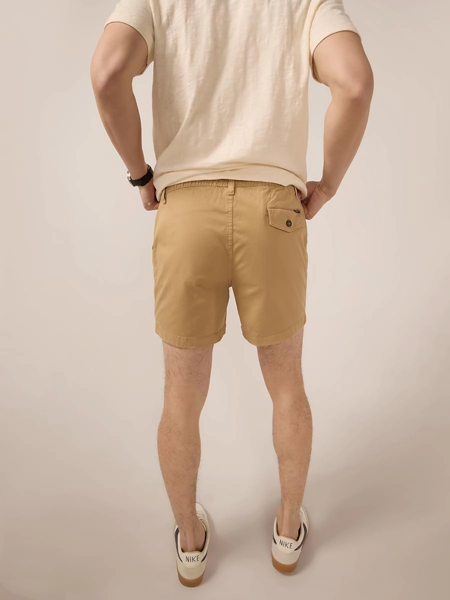 Chubbies Chino Shorts Men 5.5 Inch - Mens Shorts Casual with Elastic Waistband, Side and Back Pockets, Stretch Cotton Blend