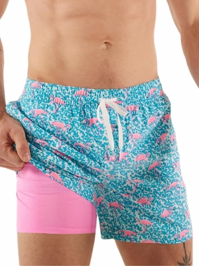 Chubbies Lined Mens Swim Trunks 5.5 Inch – Swim Shorts and Mens Shorts with Elastic Waist, Boxer Brief Liner, UPF 50 