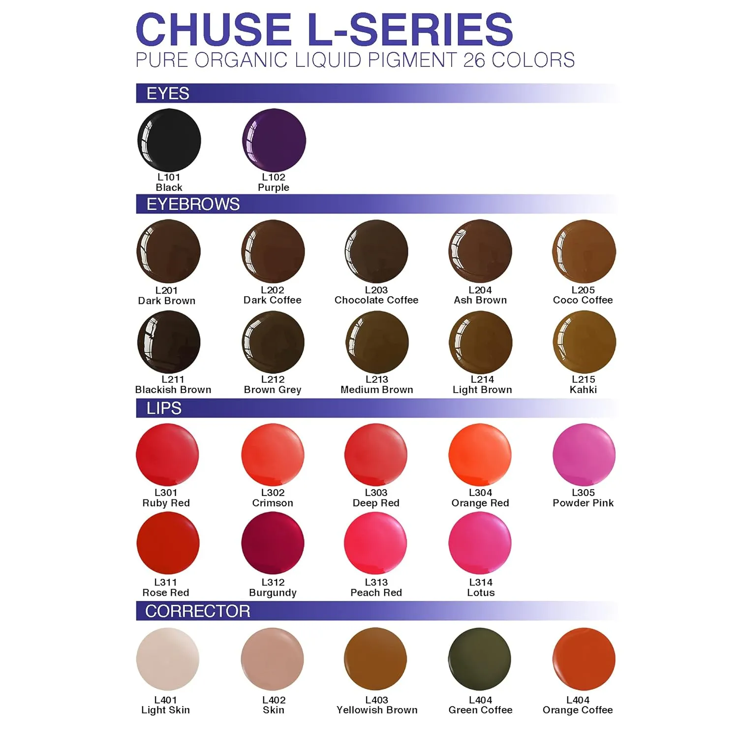 CHUSE PMU Lip Pigments 0.35oz/10ml (L303 Deep Red)