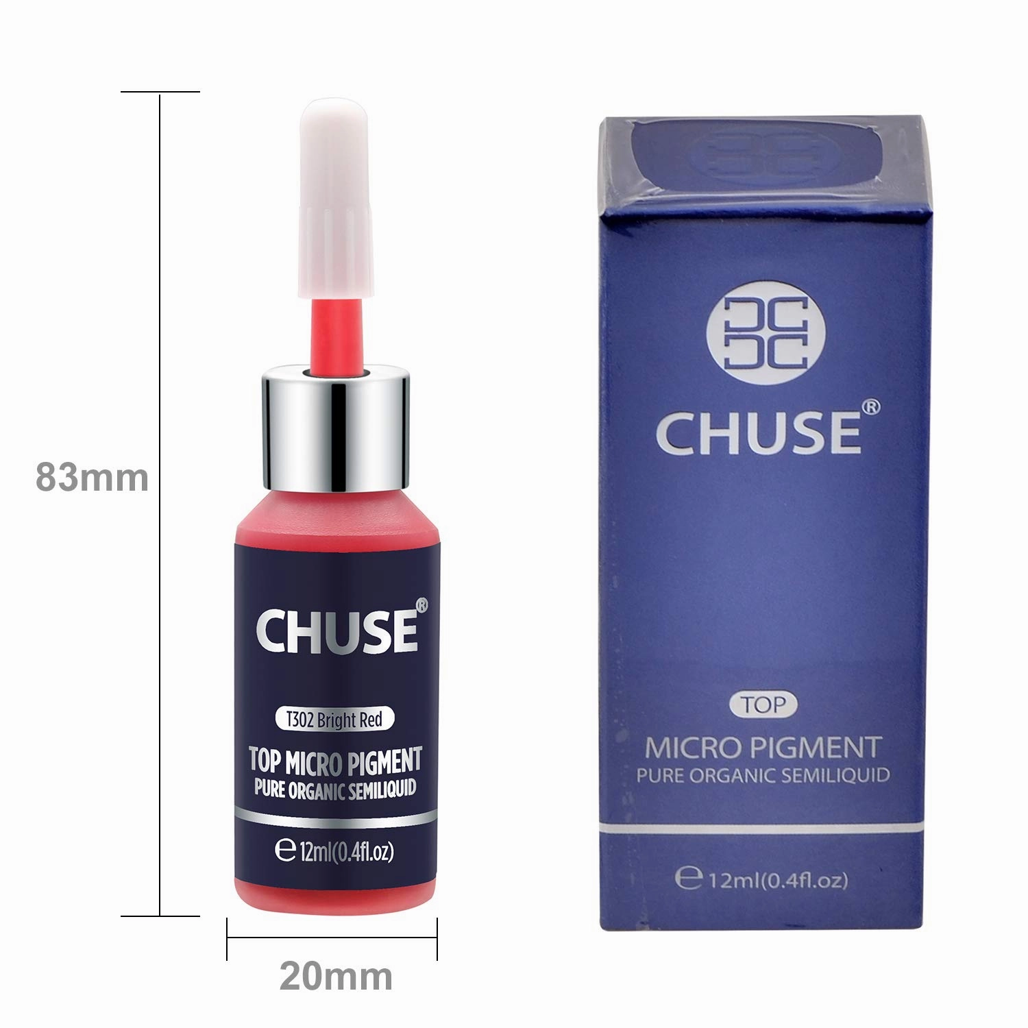 CHUSE PMU Lip Pigments 0.4oz/12ml (T302 Bright Red)