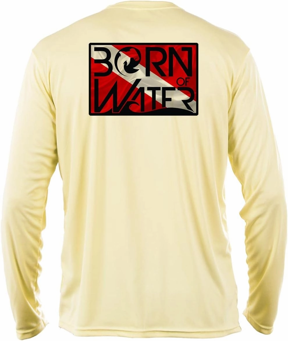 Circling Hammerhead Shark Dive Flag Shirt: UV UPF  50 Long Sleeve