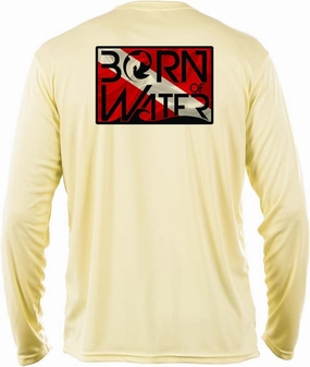 Circling Hammerhead Shark Dive Flag Shirt: UV UPF  50 Long Sleeve