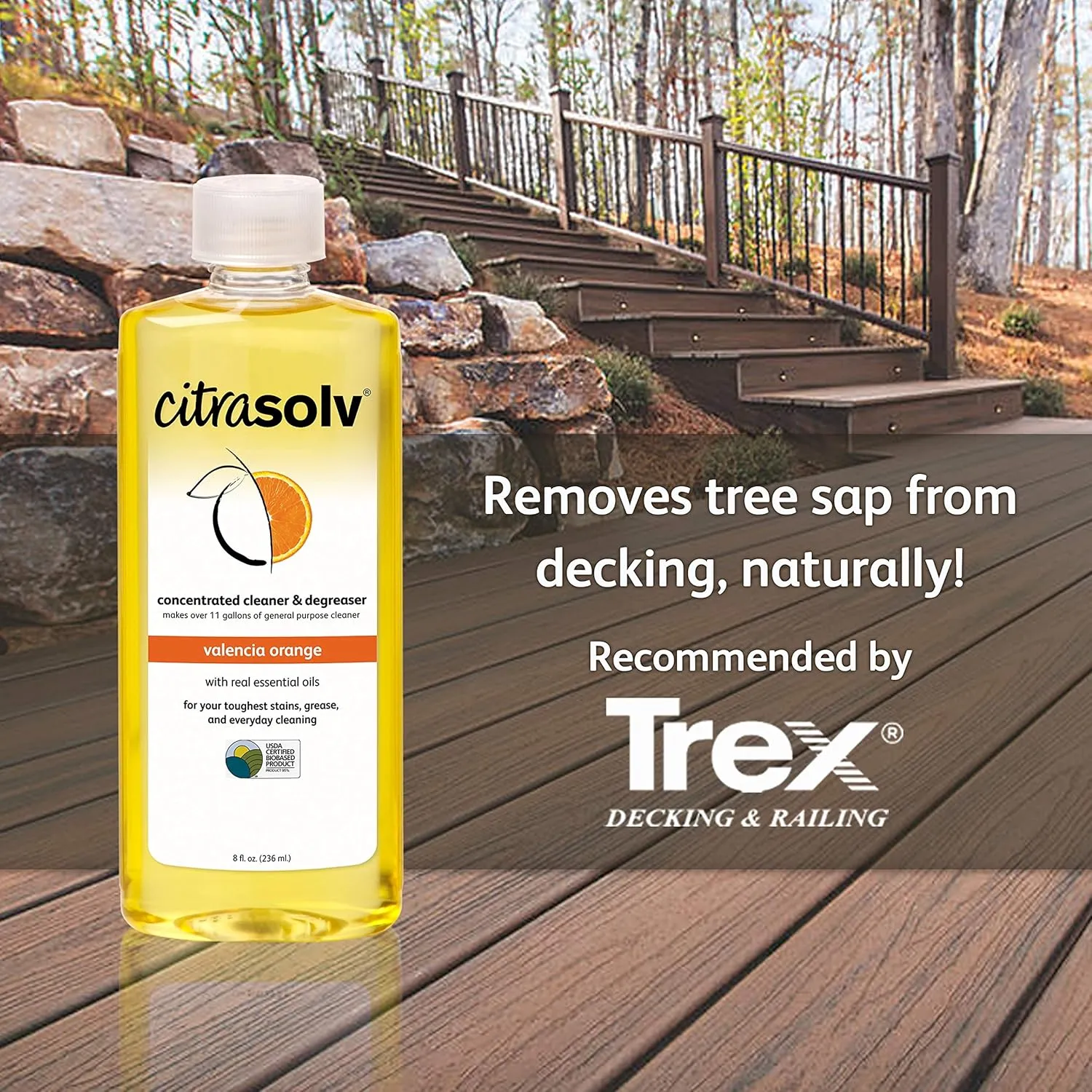 Citra Solv Concentrated Household Cleaner & Degreaser -Valencia Orange Scent 8 fl oz Safe, Effective, and Versatile Cleaning Solution, Natural Ingredients Non Toxic,Biodegradable, Made in USA 6PK