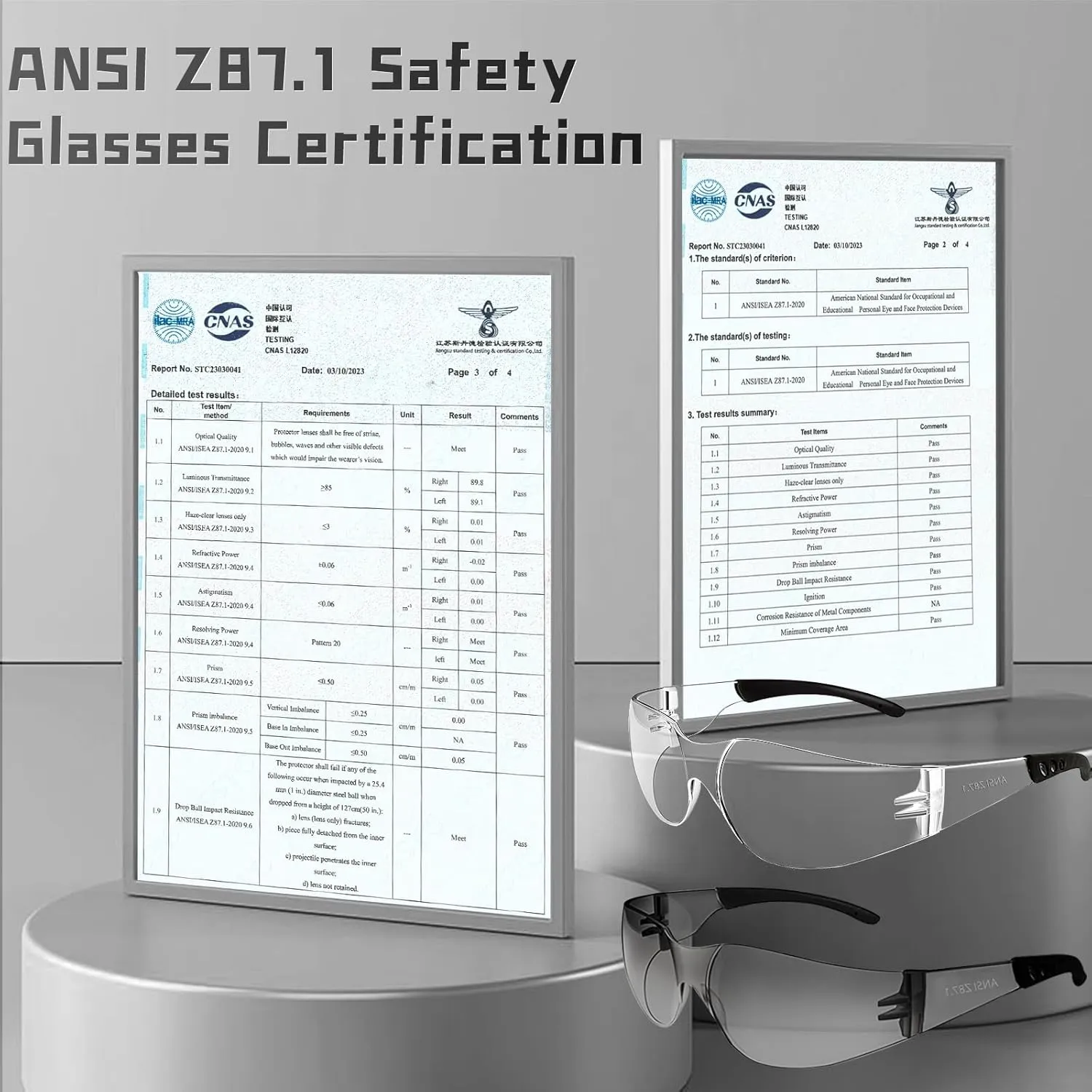 Clear Safety Glasses Bulk of 24,ANSI Z87.1 Impact Resistant Lens Eye Protection for Lab,Construction