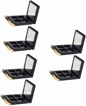 CLISPEED 3sets Trim Empty Eyeshadow Containers Makeup Box for DIY Color Mixing Compact Travel Storage Cases for Blush Eyebrow Powder Lipstick Present for 2pcs*3