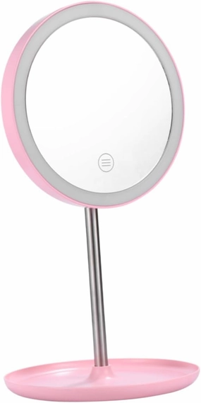 CLISPEED LED Smart Makeup Mirror with Brightness Rechargeable Lighted Vanity Mirror for Makeup Application Portable Design for Home and Travel Present for Women