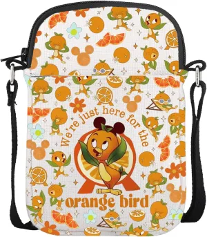 CMNIM Sunshine Orange Bird Mascot Gifts We’re Just Here for The Orange Bird Crossbody Bag Flower Garden Festival 2025 Purse