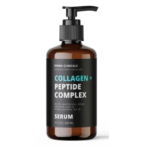 Collagen Peptide Serum with Matrixyl 3000   Argireline, Hyaluronic Acid Serum, Anti-Aging Collagen Face Serum, Firming and Plumping, Anti-Wrinkle Serum for face - 4oz