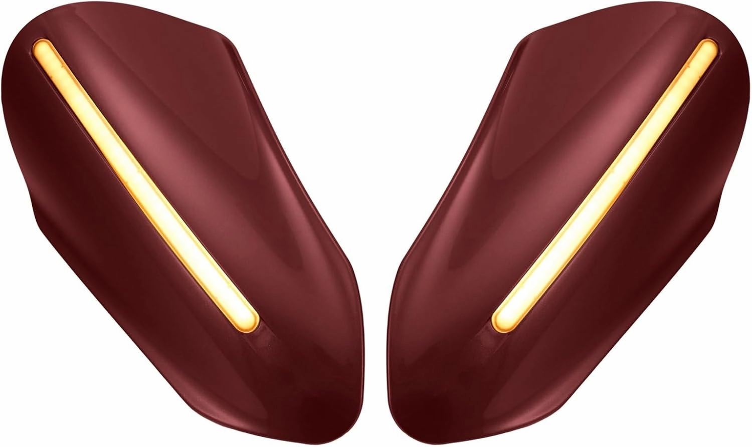 Color-Matched LED Handguards for Harley H-D softail Touring 1993-2023 - Boost Safety & Style with DRL, Indicators Stiletto Red