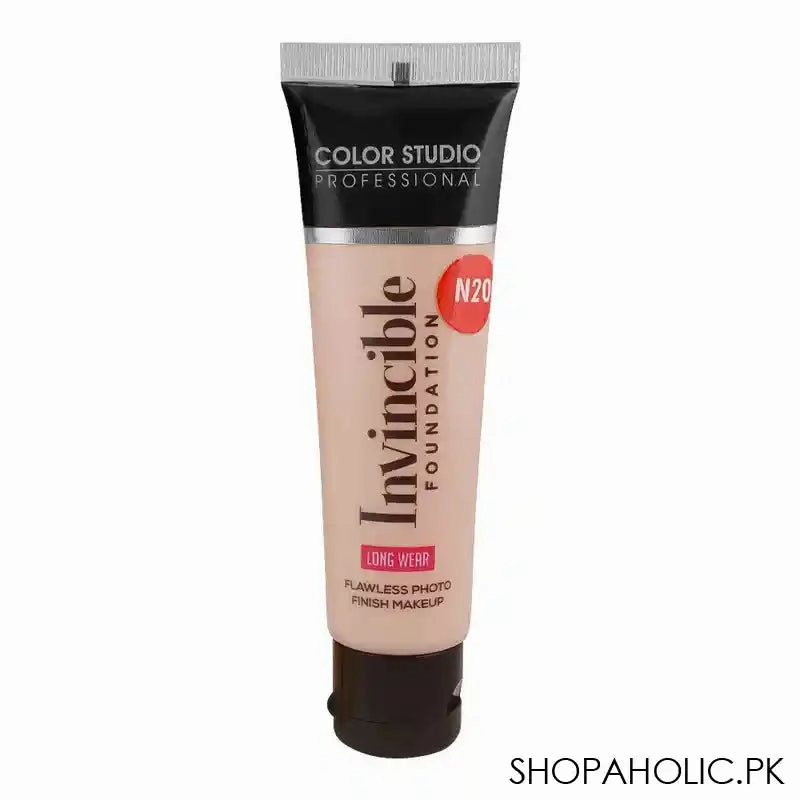 Color Studio Flawless Photo Finish Makeup Invincible Foundation, Long Wear, SPF 12, 30ml, N20 Ivory