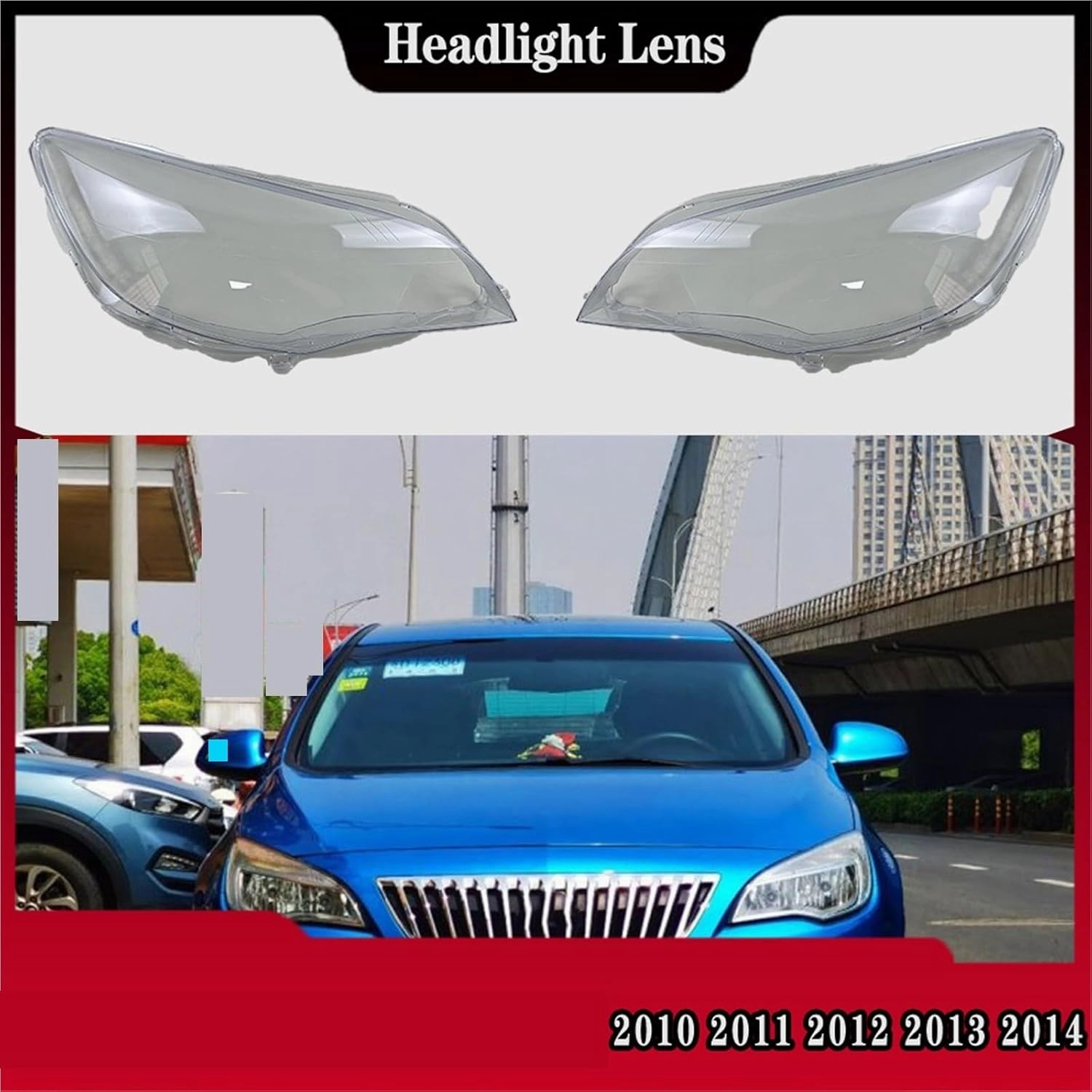 Compatible For Buick Excelle XT Hatchback 2010 2011 2012 2013 2014 Car Headlight Cover Lampcover Lampshade Lamp Lens Case Auto Light Caps(Left Side)
