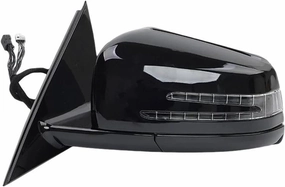 Complete Wing Mirrors Cars For Benz W204 C63 C200 C180 2006 2007 2008 2009 2010 2011 2012 2013 Auto Side Door Mirror Assembly Car Electric Folding Turn Signal Lamp Outside Rearview Mirror(Only Left A)