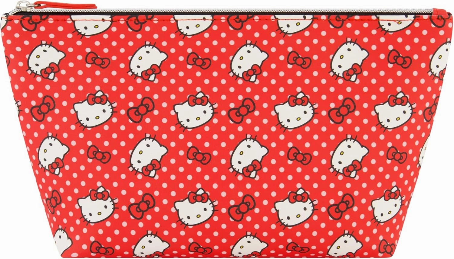 Concept One Hello Kitty Travel Makeup Bag, Trapezoid Cosmetic Organizer Pouch for Women